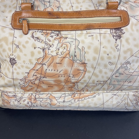 Freds Intl Wanderlust Map Bag With Leather Top Handles - Picture 3 of 16